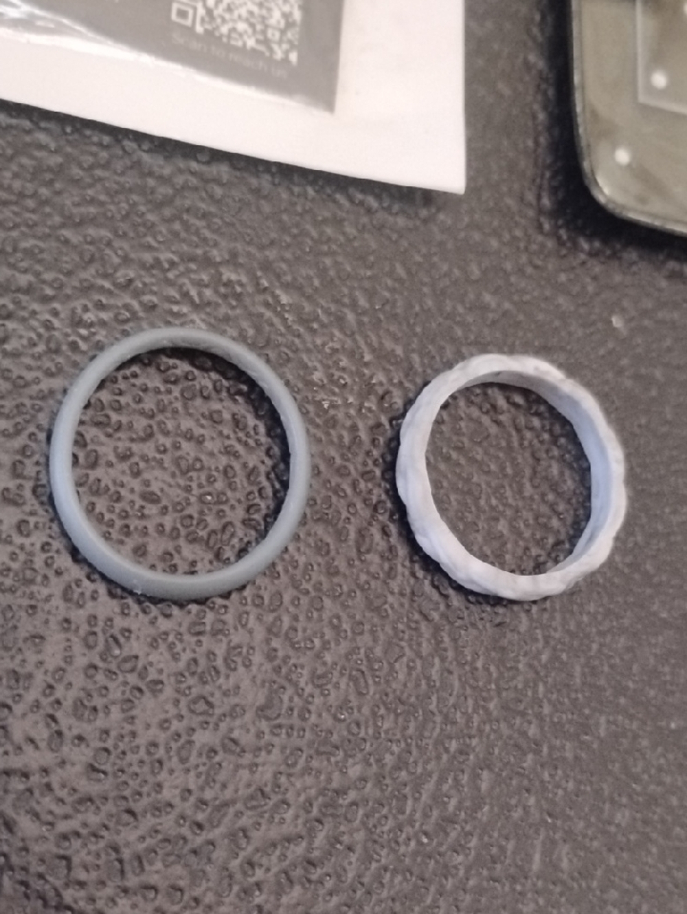 Size 7 silicone wedding rings bundle of 2